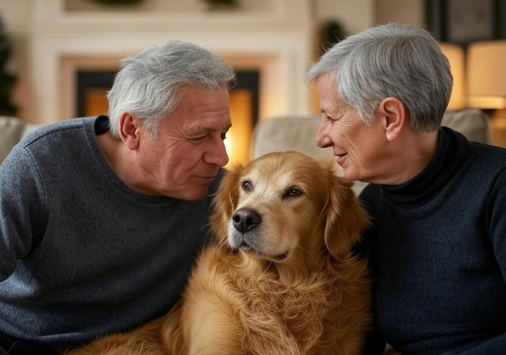 hond met baasjes