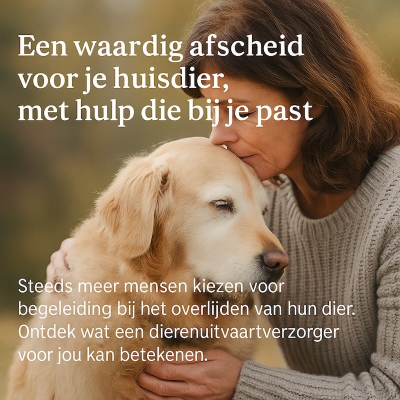 dierenuitvaartverzorger. vrouw met hond